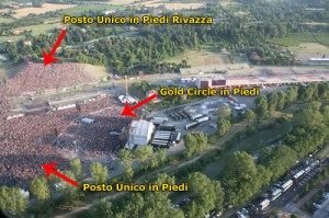 mappa concerto guns roses imola 2017 autodromo